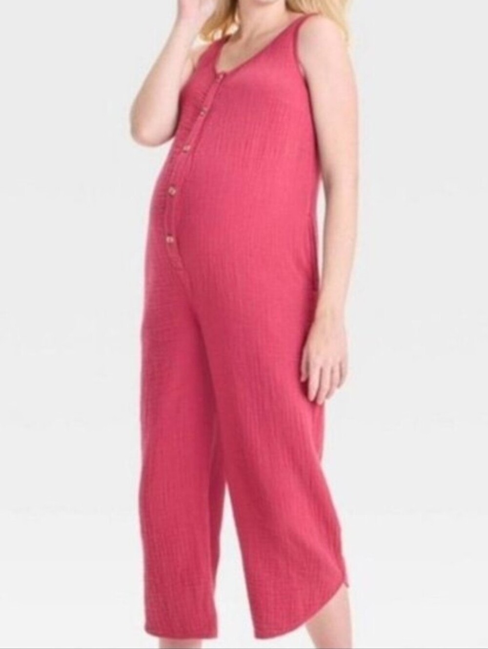 Ingrid & Isabel Rose Gauze Pinafore Jumper For Women